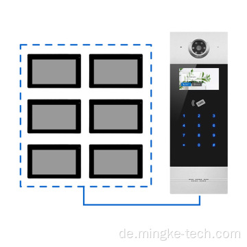 Ringkamera Videotürbell -Gegensprechanlage mit 6 Einheiten